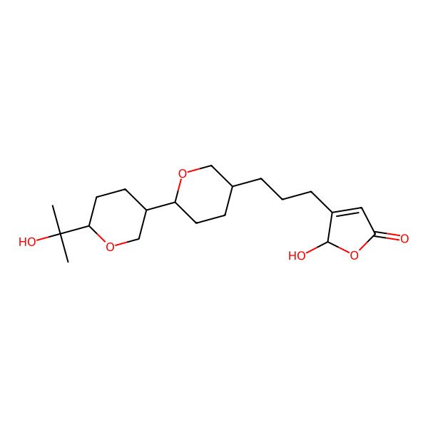 2D Structure of 2-hydroxy-3-[3-[6-[6-(2-hydroxypropan-2-yl)oxan-3-yl]oxan-3-yl]propyl]-2H-furan-5-one