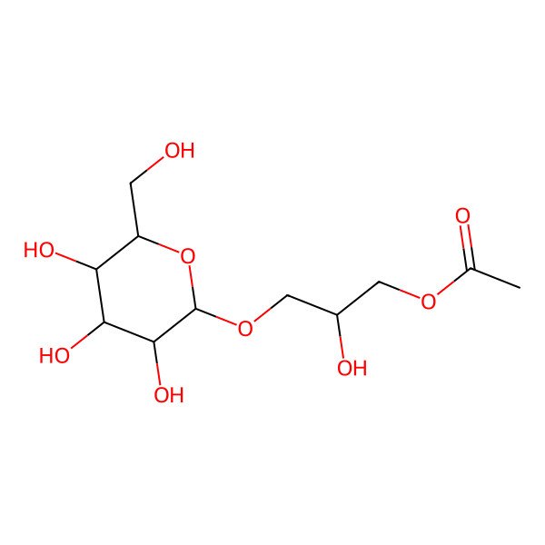 2D Structure of [2-Hydroxy-3-[3,4,5-trihydroxy-6-(hydroxymethyl)oxan-2-yl]oxypropyl] acetate