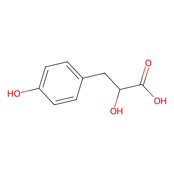 2D Structure of 2-Hydroxy-3-(4-hydroxyphenyl)propanoic acid