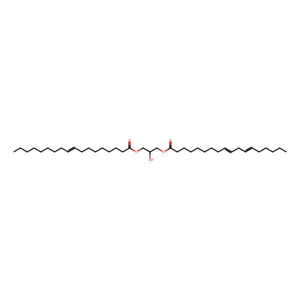 2D Structure of [2-hydroxy-3-[(9E)-octadeca-9,12-dienoyl]oxypropyl] octadec-9-enoate