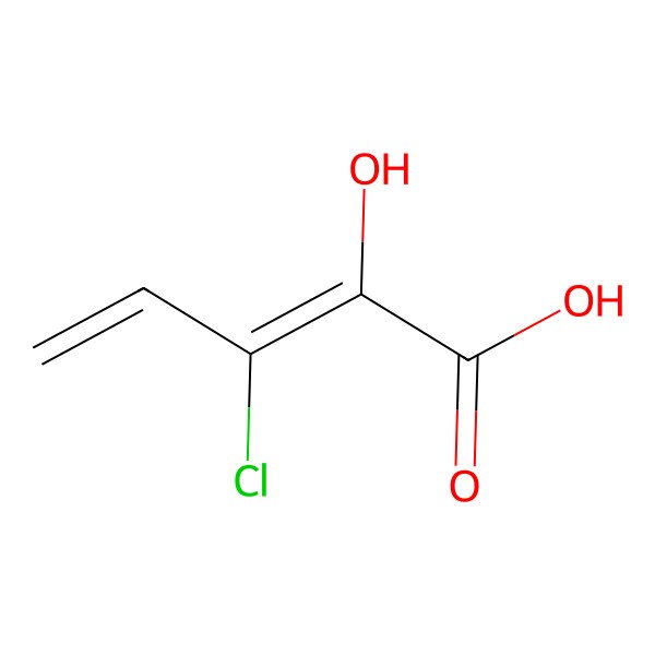 2D Structure of 2-Hydroxy-3-chloropenta-2,4-dienoate