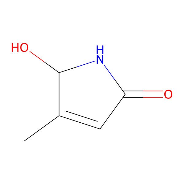 2D Structure of 2-Hydroxy-3-methyl-1,2-dihydropyrrol-5-one