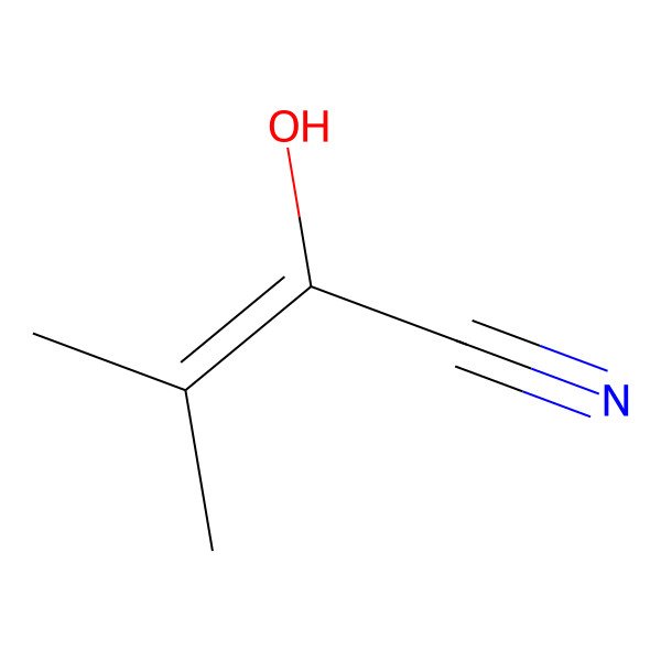 2D Structure of 2-Hydroxy-3-methyl-2-butenenitrile