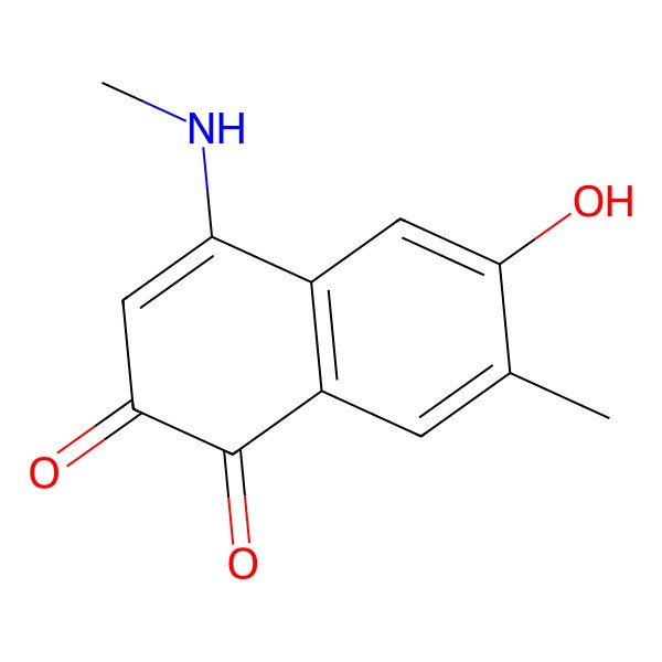 2D Structure of 2-Hydroxy-3-methyl-8-(methylamino)naphthalene-5,6-dione