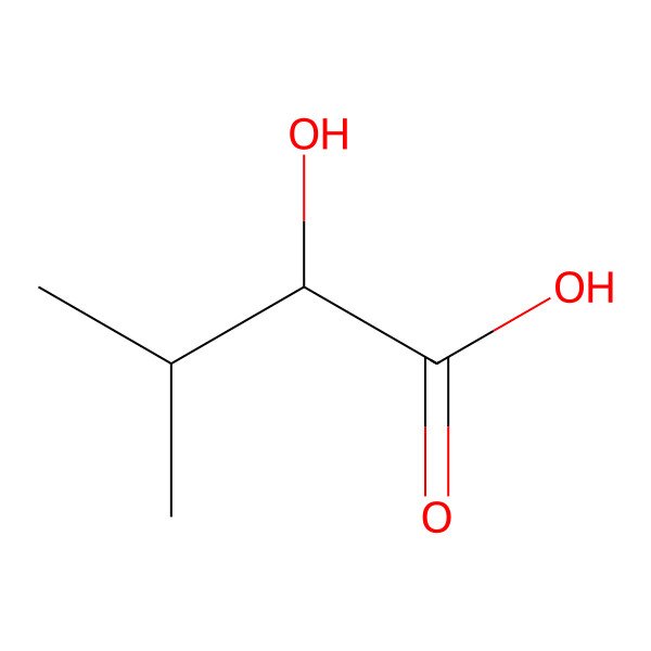 2D Structure of 2-Hydroxy-3-methylbutyric acid