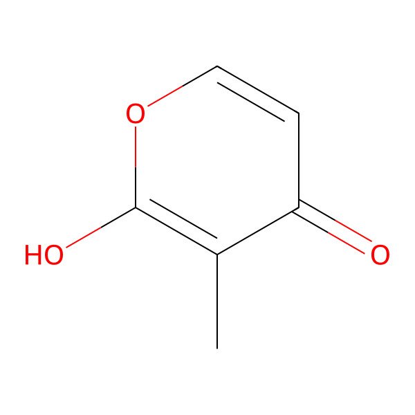 2D Structure of 2-hydroxy-3-methylpyran-4-one