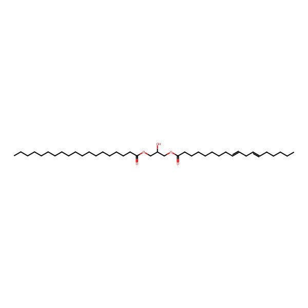 2D Structure of (2-Hydroxy-3-octadeca-9,12-dienoyloxypropyl) nonadecanoate 2D Structure of (2-Hydroxy-3-octadeca-9,12-dienoyloxypropyl) nonadecanoate