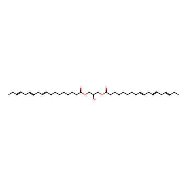 2D Structure of (2-Hydroxy-3-octadeca-9,12,15-trienoyloxypropyl) octadeca-9,12,15-trienoate