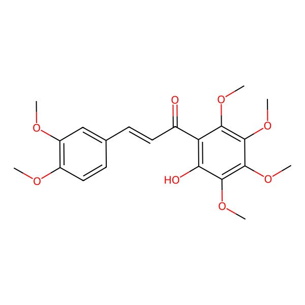 2D Structure of 2'-Hydroxy-3,3',4,4',5',6'-hexamethoxy-chalcone
