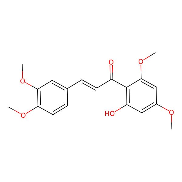 2D Structure of 2'-Hydroxy-3,4,4',6'-tetramethoxychalcone