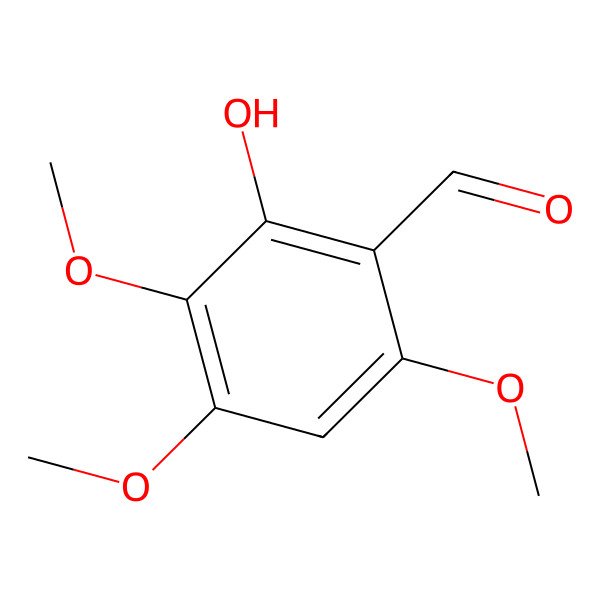 2D Structure of 2-Hydroxy-3,4,6-trimethoxybenzaldehyde