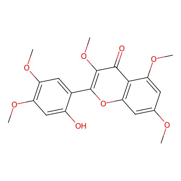 2D Structure of 2'-Hydroxy-3,5,7,4',5'-pentamethoxyflavone 2D Structure of 2'-Hydroxy-3,5,7,4',5'-pentamethoxyflavone