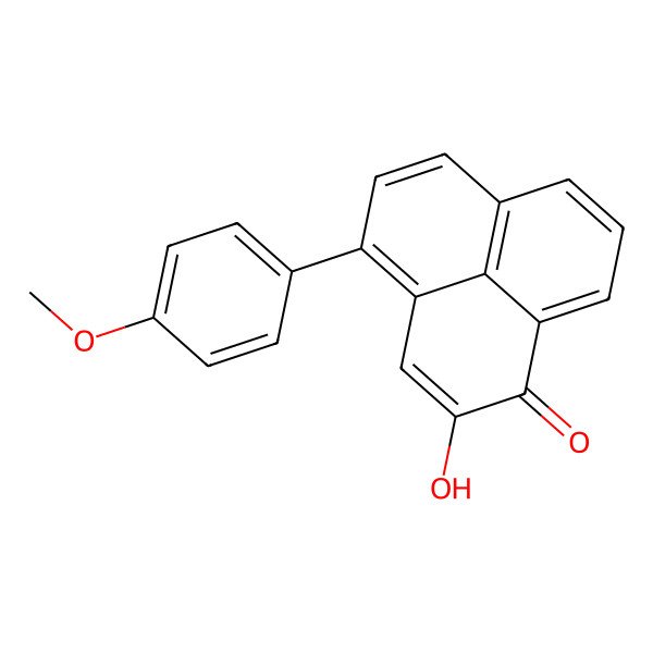 2D Structure of 2-hydroxy-4-(4-methoxyphenyl)-1H-phenalen-1-one