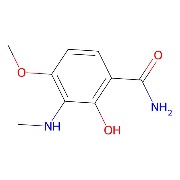 2D Structure of 2-Hydroxy-4-methoxy-3-(methylamino)benzamide