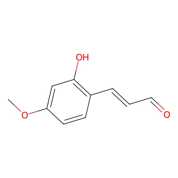 2D Structure of 2-Hydroxy-4-methoxyl-cinnamaldehyde
