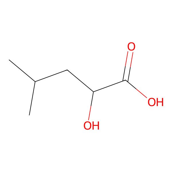 2D Structure of (+-)-2-Hydroxyisocaproic acid