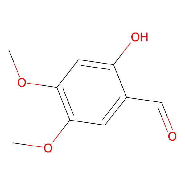 2D Structure of 2-Hydroxy-4,5-dimethoxybenzaldehyde