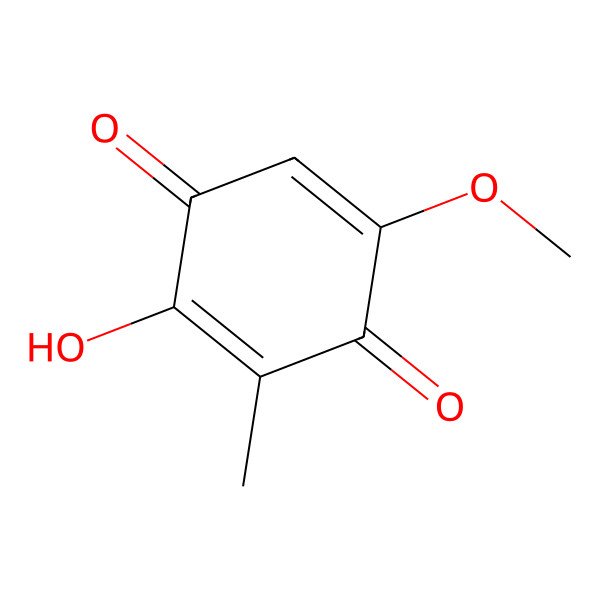 2D Structure of 2-Hydroxy-5-methoxy-3-methylcyclohexa-2,5-diene-1,4-dione