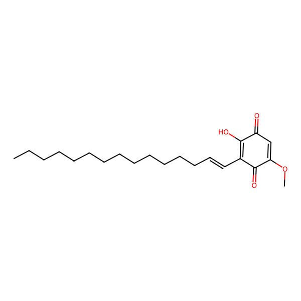 2D Structure of 2-Hydroxy-5-methoxy-3-pentadec-1-enylcyclohexa-2,5-diene-1,4-dione