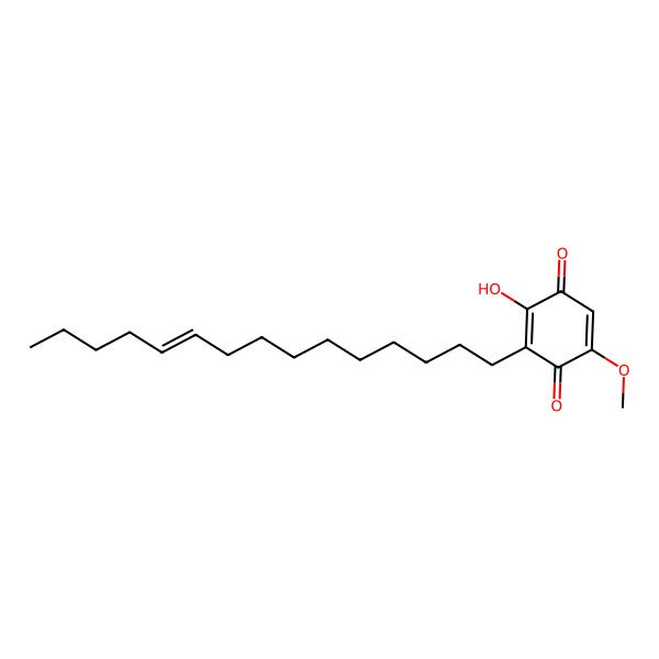 2D Structure of 2-Hydroxy-5-methoxy-3-pentadec-10-enylcyclohexa-2,5-diene-1,4-dione