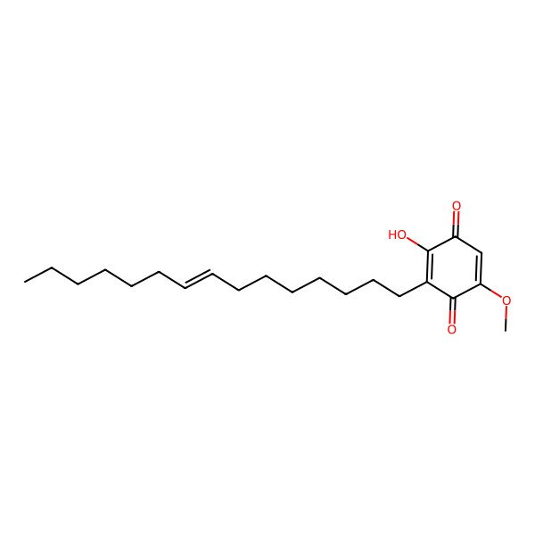 2D Structure of 2-Hydroxy-5-methoxy-3-pentadec-8-enylcyclohexa-2,5-diene-1,4-dione