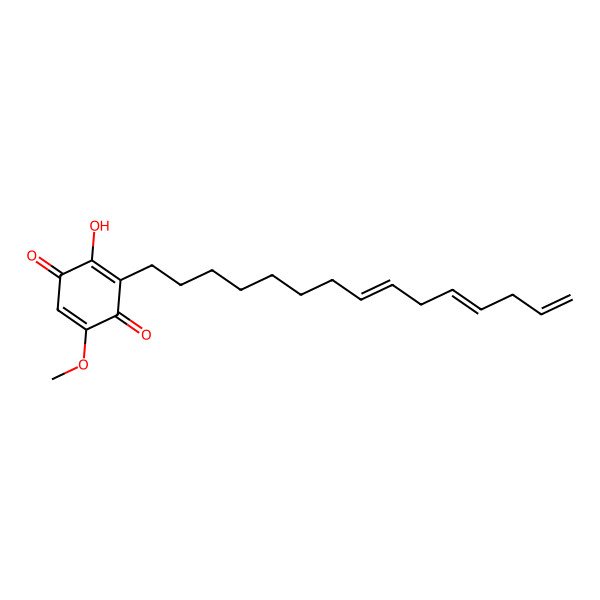 2D Structure of 2-Hydroxy-5-methoxy-3-pentadeca-8,11,14-trienylcyclohexa-2,5-diene-1,4-dione