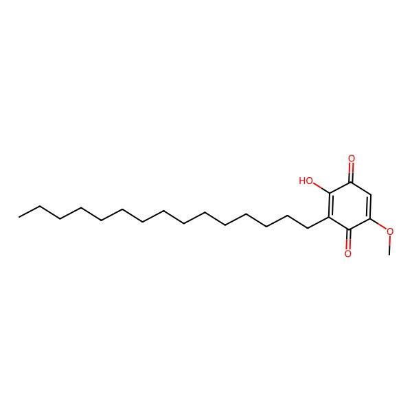 2D Structure of 2-Hydroxy-5-methoxy-3-pentadecyl[1,4]benzoquinone