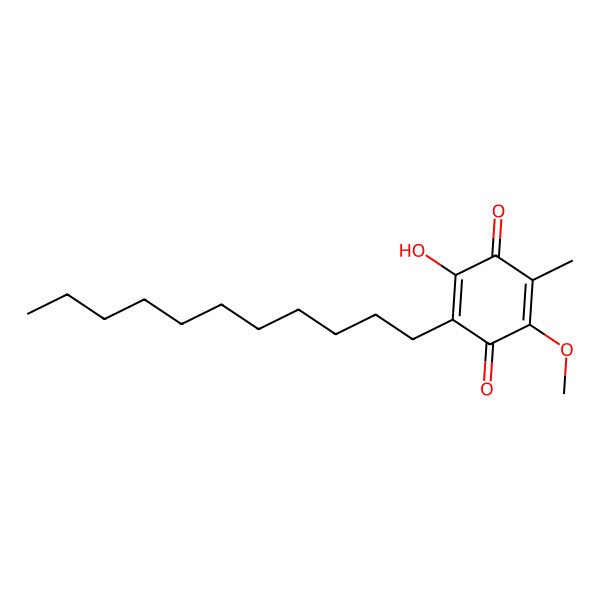 2D Structure of 2-Hydroxy-5-methoxy-6-methyl-3-undecylcyclohexa-2,5-diene-1,4-dione