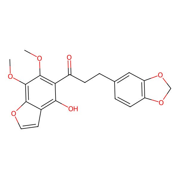 2D Structure of 2'-Hydroxy-5',6'-dimethoxy-3,4-methylenedioxyfurano[2'',3'':4',3'] dihydrochalcone
