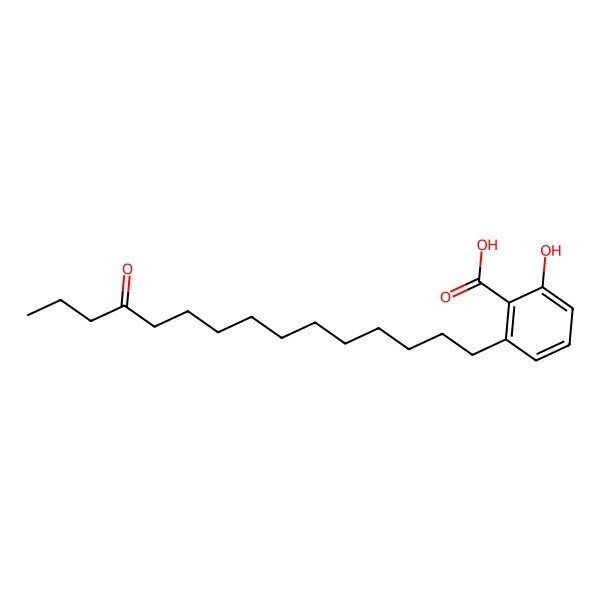 2D Structure of 2-Hydroxy-6-(12-oxopentadecyl)benzoic acid