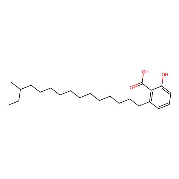 2D Structure of 2-Hydroxy-6-(13-methylpentadecyl)benzoic acid