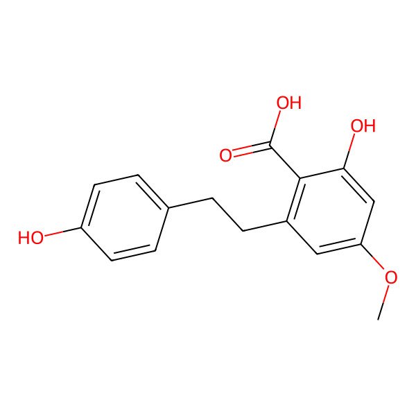 2D Structure of 2-Hydroxy-6-[2-(4-hydroxyphenyl)ethyl]-4-methoxybenzoic acid