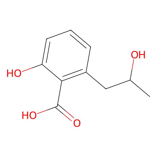 2D Structure of 2-hydroxy-6-[(2S)-2-hydroxypropyl]benzoic acid