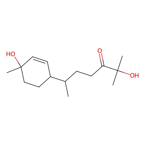 2D Structure of 2-Hydroxy-6-(4-hydroxy-4-methylcyclohex-2-en-1-yl)-2-methylheptan-3-one