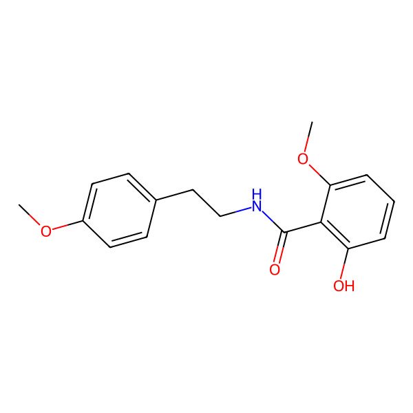 2D Structure of 2-hydroxy-6-methoxy-N-[2-(4-methoxyphenyl)ethyl]benzamide