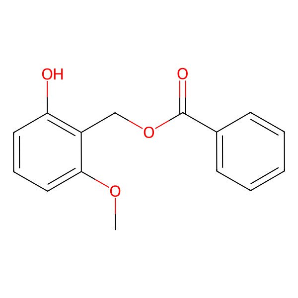 2D Structure of (2-Hydroxy-6-methoxyphenyl)methyl benzoate 2D Structure of (2-Hydroxy-6-methoxyphenyl)methyl benzoate