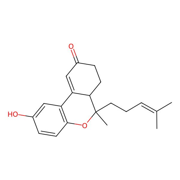 2D Structure of 2-hydroxy-6-methyl-6-(4-methylpent-3-enyl)-7,8-dihydro-6aH-benzo[c]chromen-9-one