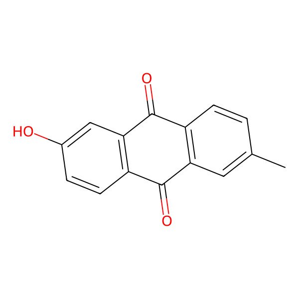 2D Structure of 2-Hydroxy-6-methylanthracene-9,10-dione