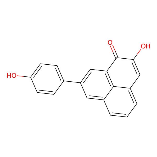 2D Structure of 2-Hydroxy-8-(4-hydroxyphenyl)-phenalen-1-one