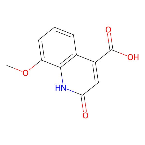 2D Structure of 2-Hydroxy-8-methoxyquinoline-4-carboxylic acid