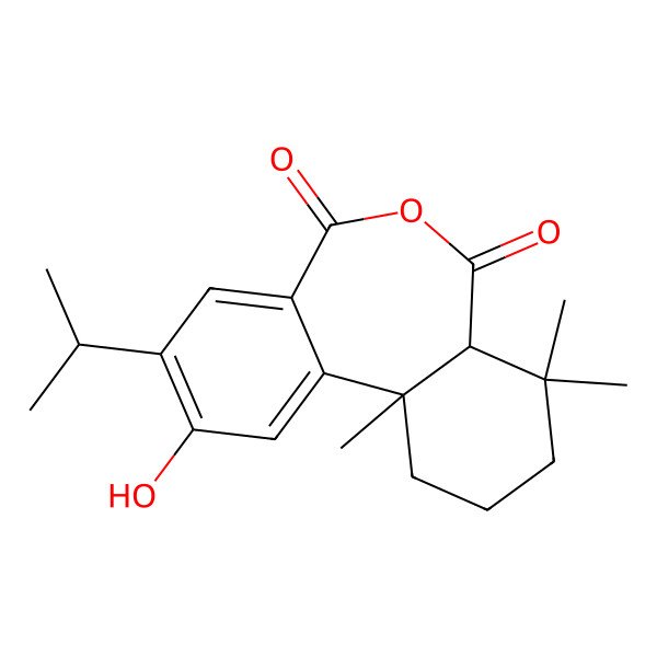 2D Structure of 2-Hydroxy-8,8,11a-trimethyl-3-propan-2-yl-7a,9,10,11-tetrahydrobenzo[d][2]benzoxepine-5,7-dione