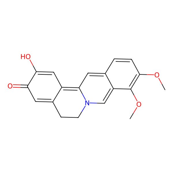 2D Structure of 2-Hydroxy-9,10-dimethoxy-5,6-dihydroisoquinolino[2,1-b]isoquinolin-3-one