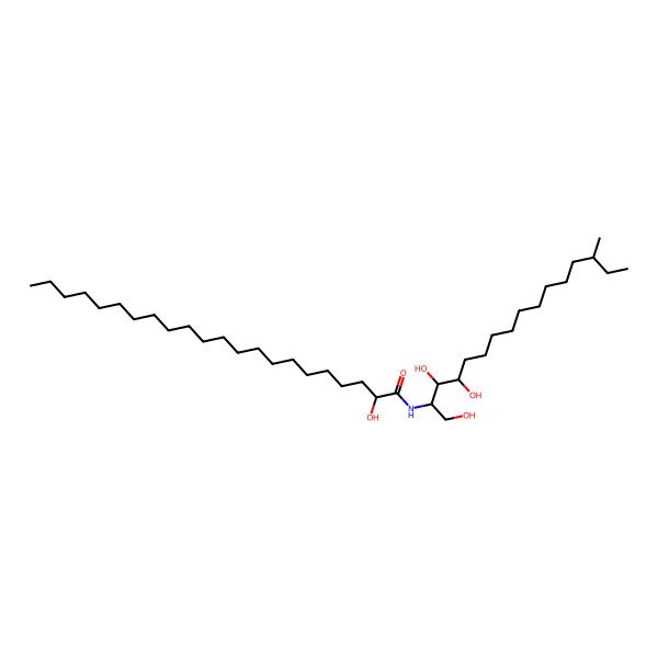2D Structure of 2-hydroxy-N-(1,3,4-trihydroxy-14-methylhexadecan-2-yl)docosanamide