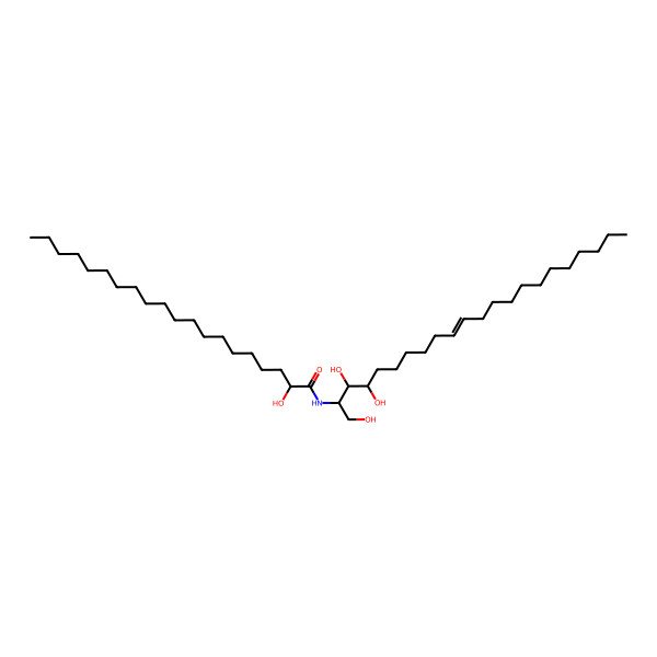 2D Structure of 2-hydroxy-N-(1,3,4-trihydroxydocos-10-en-2-yl)icosanamide 2D Structure of 2-hydroxy-N-(1,3,4-trihydroxydocos-10-en-2-yl)icosanamide