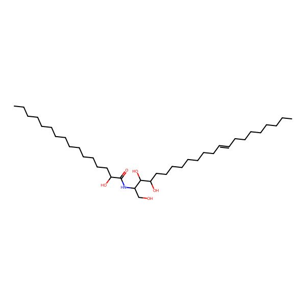2D Structure of 2-hydroxy-N-(1,3,4-trihydroxydocos-13-en-2-yl)hexadecanamide