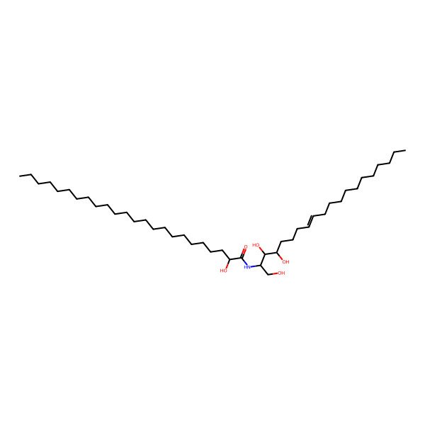 2D Structure of 2-hydroxy-N-(1,3,4-trihydroxyicos-8-en-2-yl)tetracosanamide