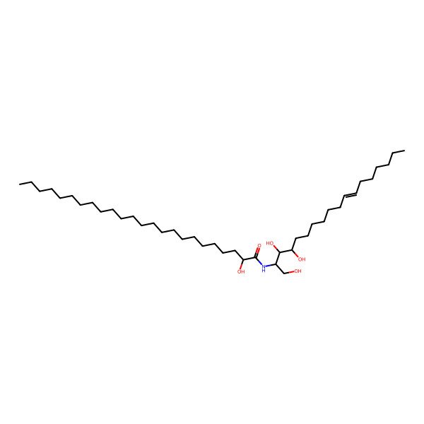 2D Structure of 2-hydroxy-N-(1,3,4-trihydroxyoctadec-11-en-2-yl)tetracosanamide