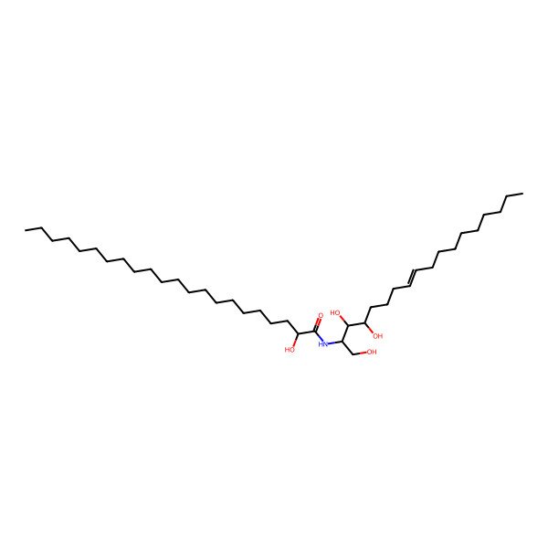 2D Structure of 2-hydroxy-N-(1,3,4-trihydroxyoctadec-8-en-2-yl)docosanamide 2D Structure of 2-hydroxy-N-(1,3,4-trihydroxyoctadec-8-en-2-yl)docosanamide