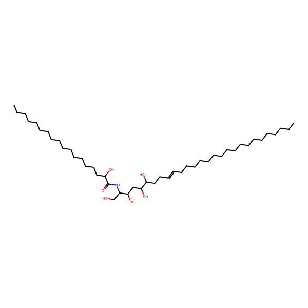 2D Structure of 2-hydroxy-N-(1,3,5,6-tetrahydroxyoctacos-9-en-2-yl)octadecanamide