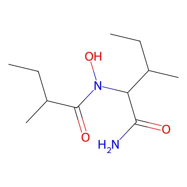 2D Structure of 2-[Hydroxy(2-methylbutanoyl)amino]-3-methylpentanamide